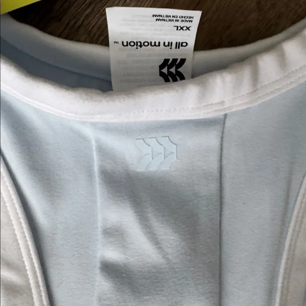 All in Motion Light Blue and White Tank Top XS, XL, XXL